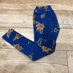 NWOT BLUE LULAROE LEGGINGS OS